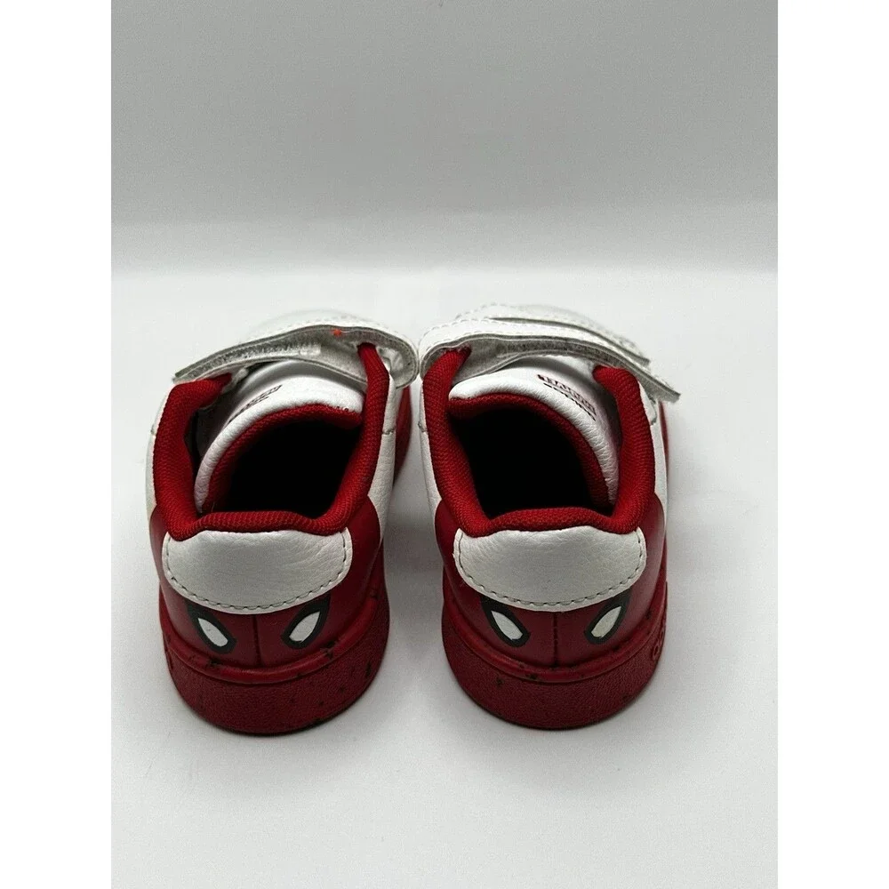 Adidas Marvel Spider-Man Advantage Toddler Shoes Size 7.5K White Red HQ8841